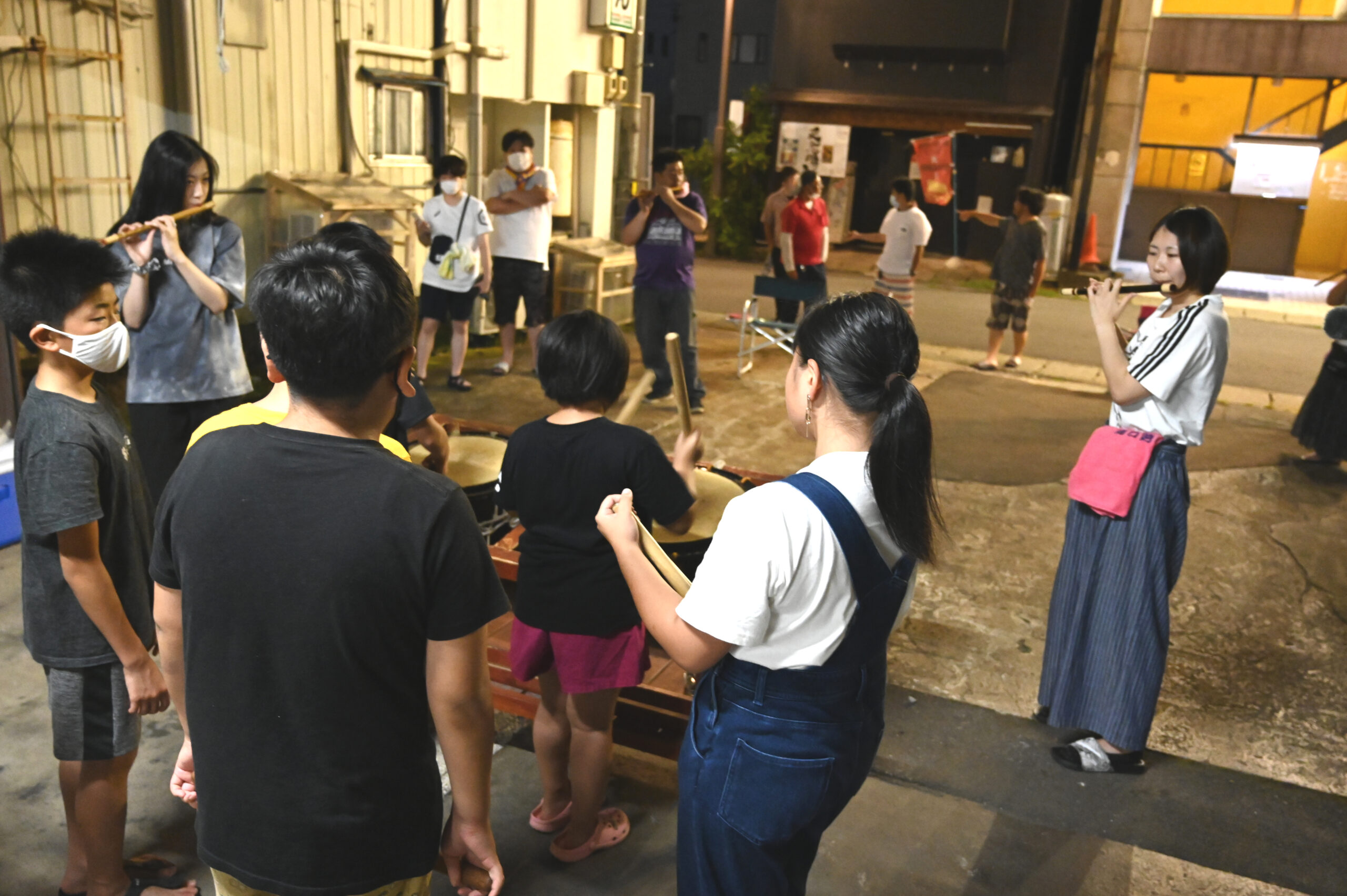 ねむり流しの太鼓を練習する子供達を取材してきました！