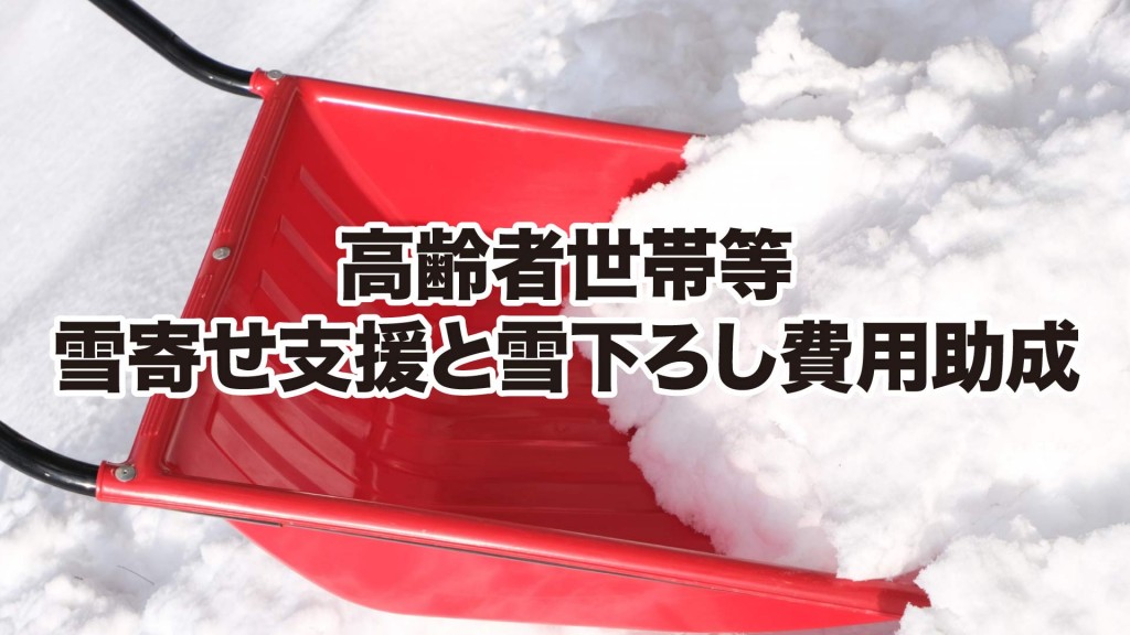 高齢者世帯等の雪寄せ支援と雪下ろし費用の助成をします