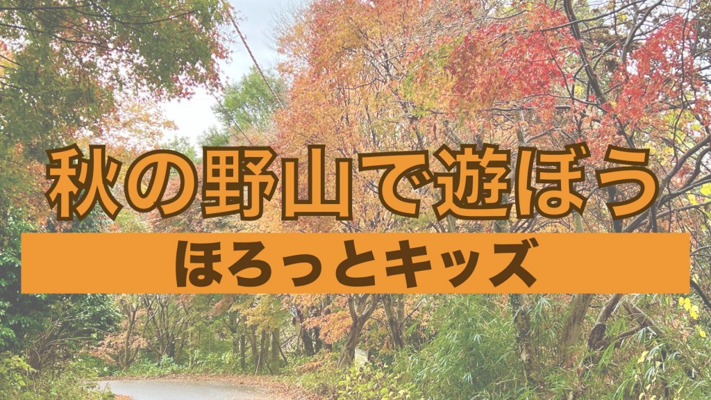 子ども体験活動「ほろっとキッズ★秋の野山で遊ぼう」